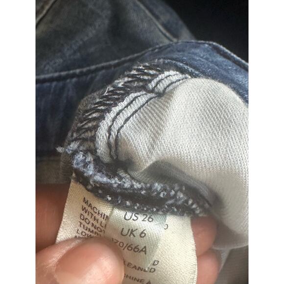 Pilcro Bootcut Flare Jeans Medium Wash Denim Blue Women's Size 26 - Picture 6 of 7